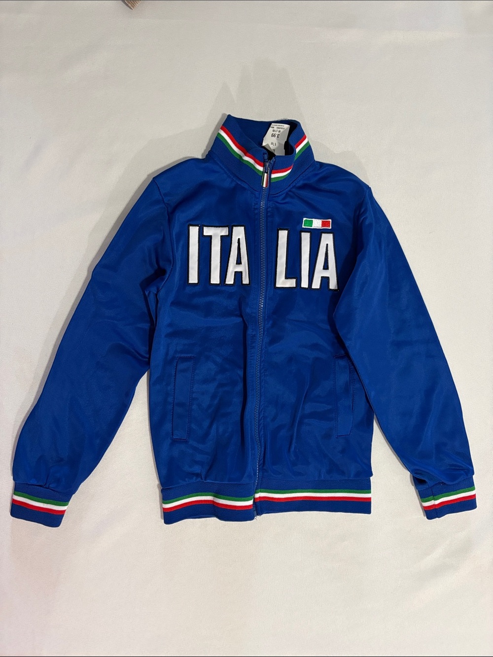 Childs Italian Logo Jacket Size 7/8 in Blue